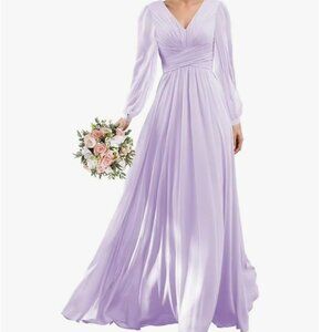 lavender bridesmaid maxi dress.